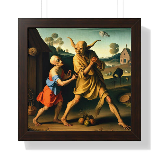 Extraterrestrial and Goblin's Fantasy Dance | Renaissance Framed Art Print