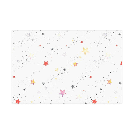 Personalized Luxe Pink Star Holiday Wrapping Paper - Eco-Friendly Premium Quality