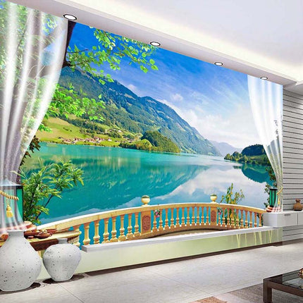 Peekaboo Studio Living Room TV Wallpaper - Elegant Design, Easy Instal