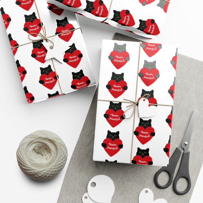 Luxe Valentine Delight: Stylish Gift Wrapping Paper made in the USA