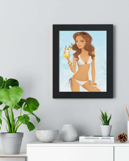 Tropical Oasis Vertical Framed Art Print