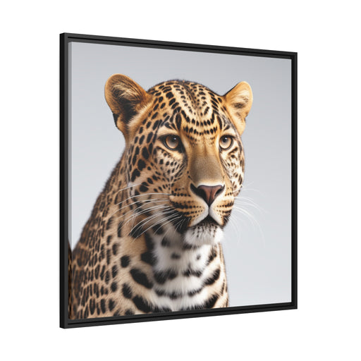 Eco-Chic Tiger Canvas Art in Sleek Black Frame