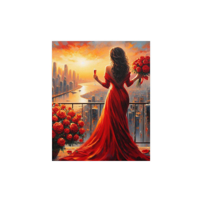 Elegant Red Wine Matte Art Print - Luxe Decor for a Refined Space