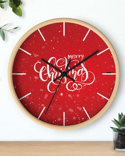 Elegant Holiday Clock with Exquisite Wooden Design by Maison d'Elite