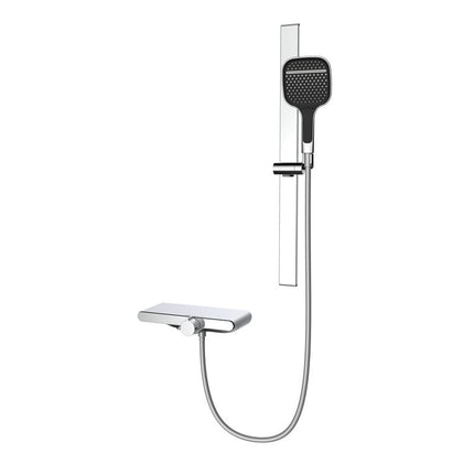 AliKopy Vintage White Shower Set, Adjustable Riser Rail, Dual Function