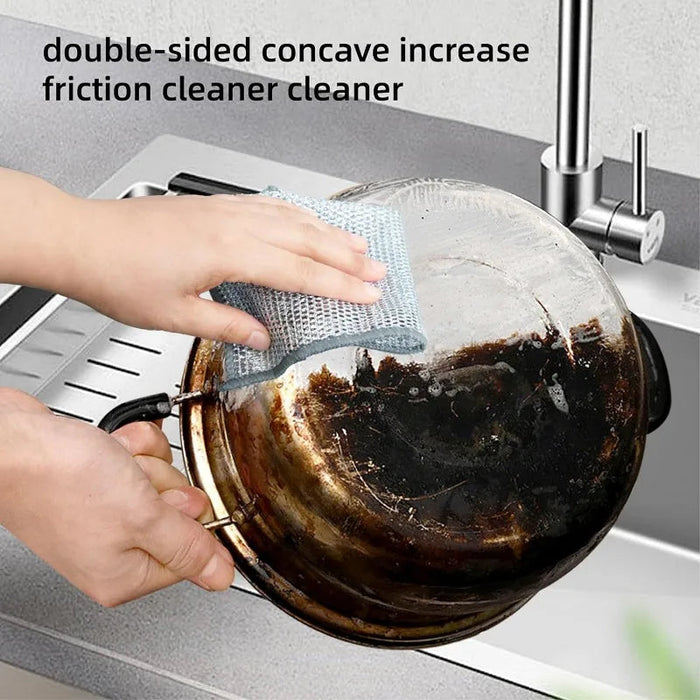 12-Piece Magic Dual-Surface Cleaning Cloth Set with Advanced Fiber Technology
