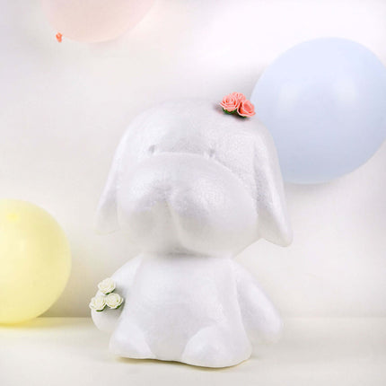 AliKopy 12.5" DIY White 3D Modeling Styrofoam Puppy - Craft Foam Anima