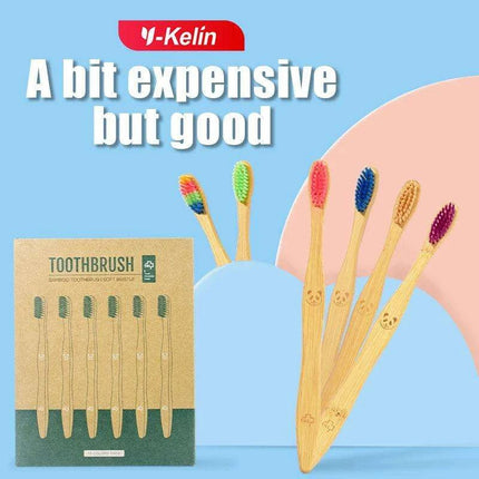 12 Pcs Charcoal Bamboo Toothbrushes Soft Eco-Friendly - Très Elite