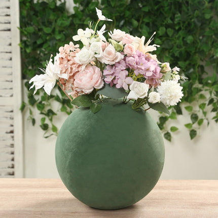 AliKopy 12" Green Floral Foam Ball - Smooth Surface for Easy Crafting