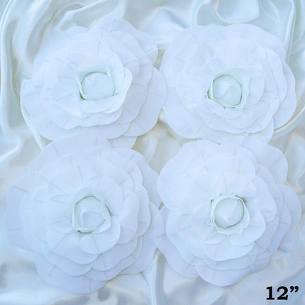 AliKopy 4 Pack 12" Large Real Touch Foam Roses - DIY Craft Flowers