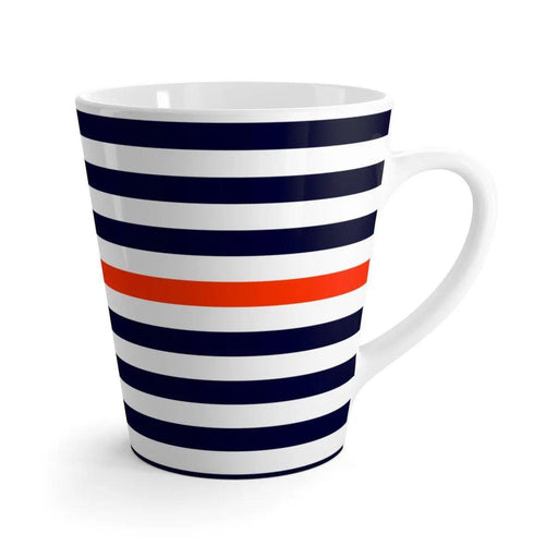 Nautical Striped Latte Ceramic Coffee Mug - 12 oz (0.35l)