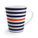 Nautical Striped Latte Ceramic Coffee Mug - 12 oz (0.35l)
