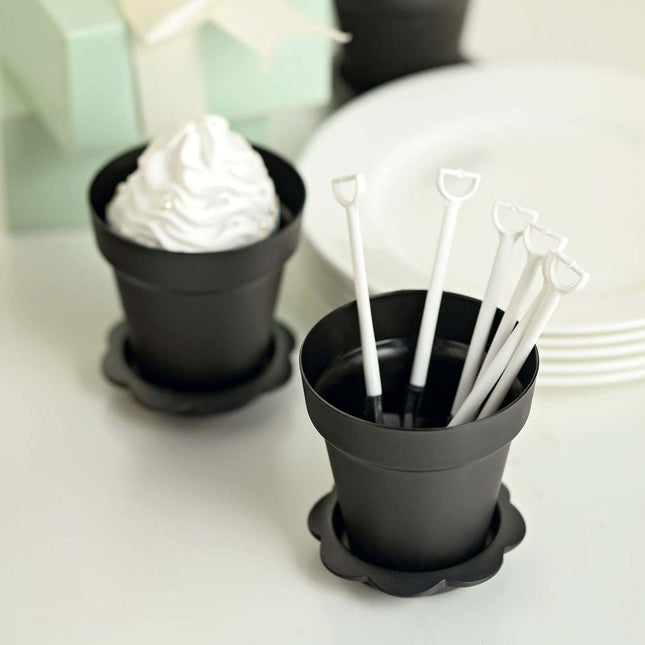 AliKopy 12-Pack Dessert Cups - Succulent Planter Design, Lids & Shovel