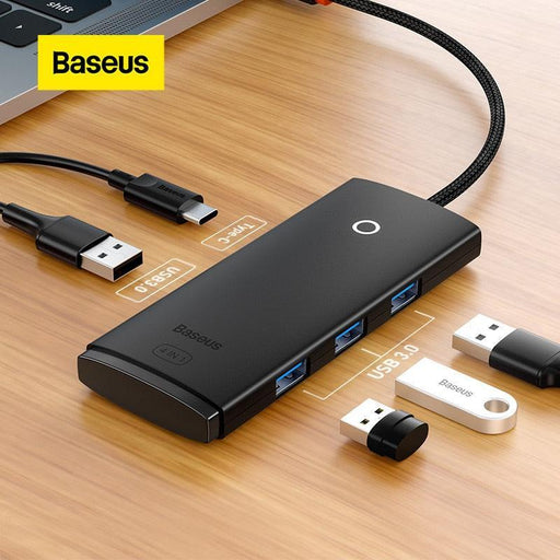 12-Style USB HUB with USB and USB-C Plug, Multiple Cable Lengths and Color Options