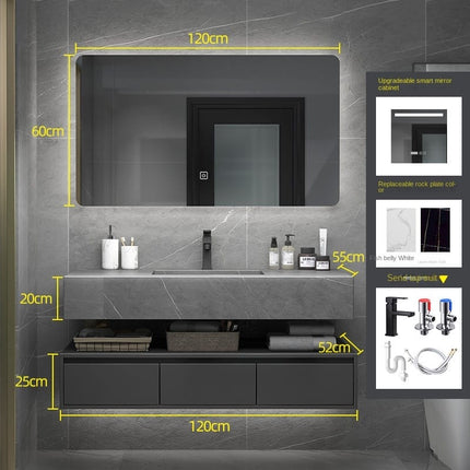 Pre-order Modern Solid Wood Bathroom Vanity Set with Smart Mirror & Sink