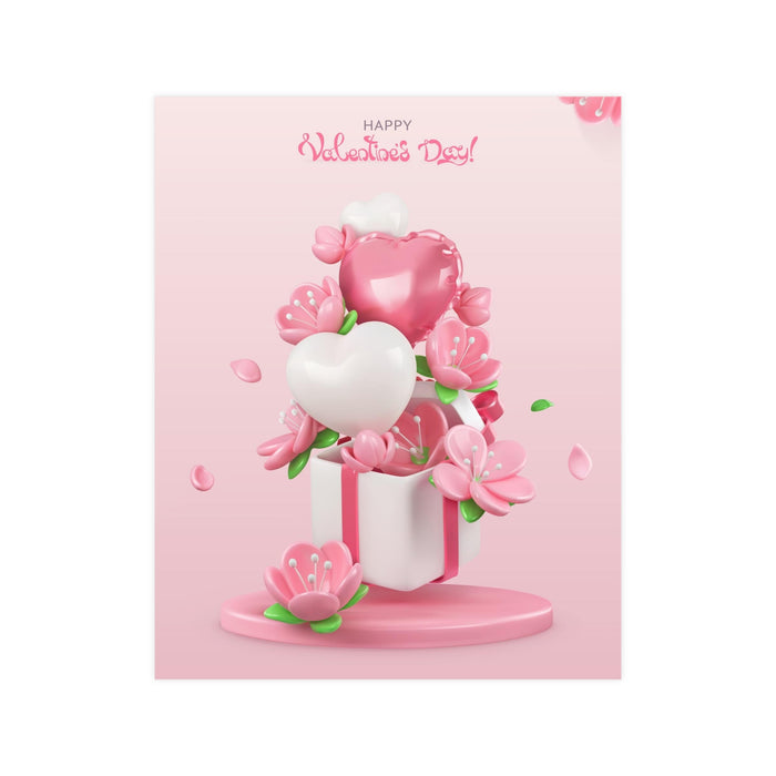 Elegant Pink Valentine Wedding Posters - Charming Art for Home Decor