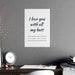 Expressive Love-Filled Matte Posters for Stylish Home Decor