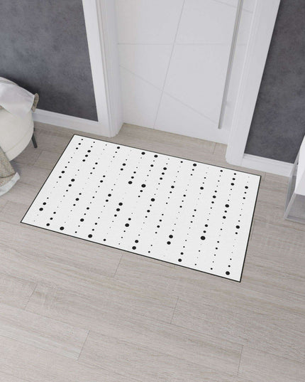 Stylish Non-Slip Black and White Polka Dot Area Rug for Modern Homes