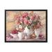 Floral Elegance: Premium Canvas Print Set in Sleek Black Pinewood Frame