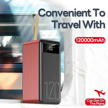 120Ah Mega Power Bank - High-Speed Portable Charger for iPhone & Huawei - Très Elite