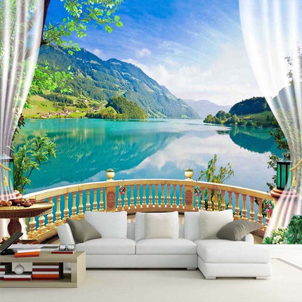 Peekaboo Studio Living Room TV Wallpaper - Elegant Design, Easy Instal