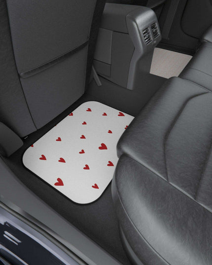 Elegant Customizable Heart Shaped Car Mats - Luxury Edition
