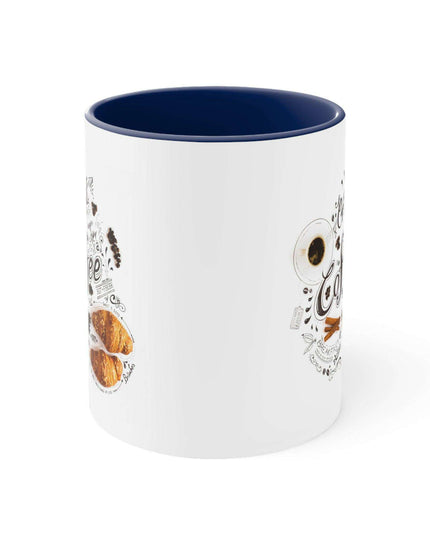 Vibrant Contrast 11oz Ceramic Coffee Mug - Chic Dual-Tone Style