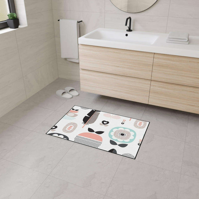 Chic Scandinavian Vintage Area Rug: Modern Floor Mat for Stylish Interiors