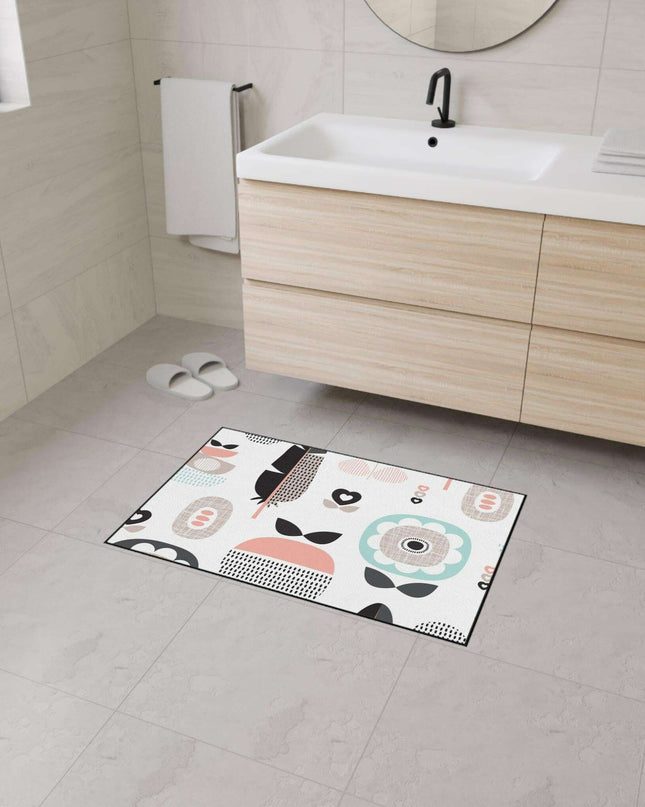 Chic Scandinavian Vintage Area Rug: Modern Floor Mat for Stylish Interiors