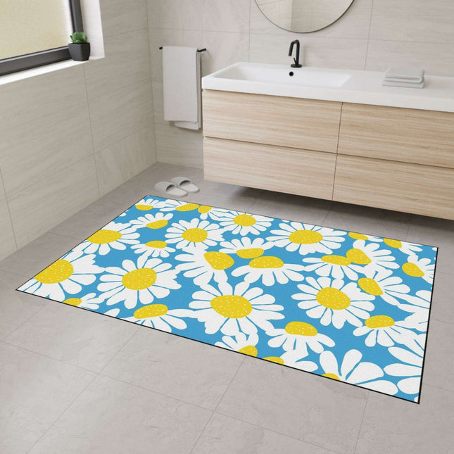 Personalized Chic Daisy Non-Slip Floor Mat for Stylish Home Interiors
