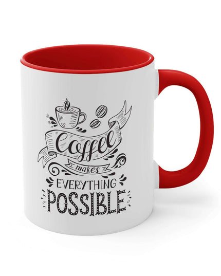 Chic Two-Tone Ceramic Coffee Mug - 11oz for Stylish Sipping