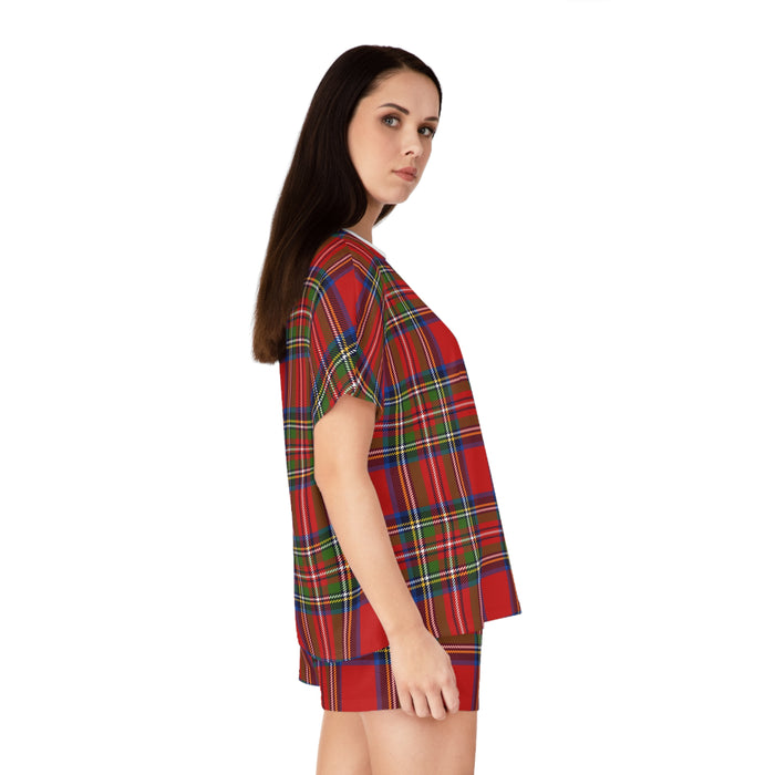 Luxurious Scottish Plaid Women's Pajama Set - Embrace Nighttime Opulence
