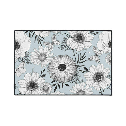 Elegant Floral Executive Area Rug with Enhanced Safety Features