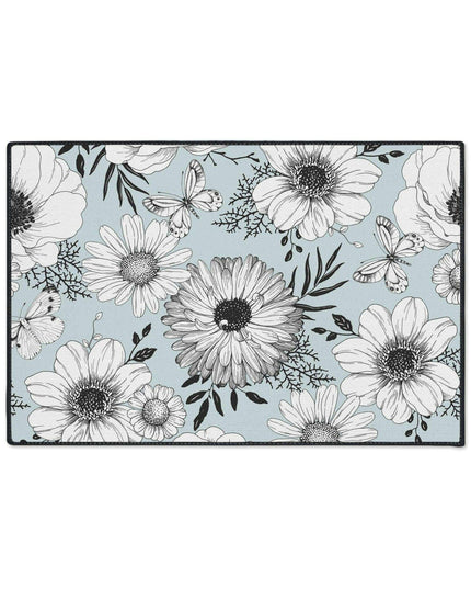 Elegant Floral Executive Area Rug with Enhanced Safety Features