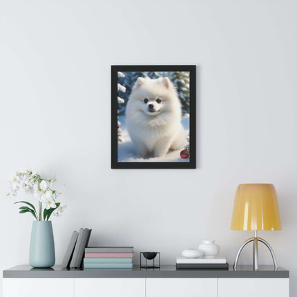 Eco-Friendly Winter Puppy Art Print Collection with Acrylic Protection