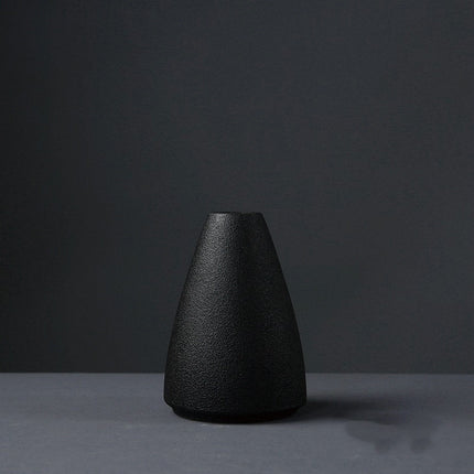 Creative Black Ceramic Small Vase for Desktop Decor and Home