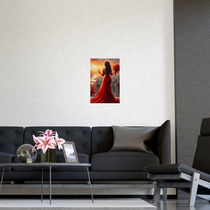 Elegant Red Wine Matte Art Print - Luxe Decor for a Refined Space