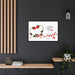 Elegant Love Matte Canvas Print with Black Pinewood Frame