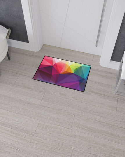 Luxurious Geometric Non-Slip Polyester Floor Mat for Professional Environments