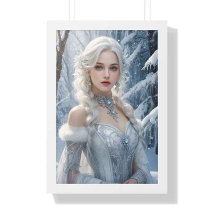 Winter Wonderland Puppy Framed Gaming Art - Sustainable Decor for Your Home