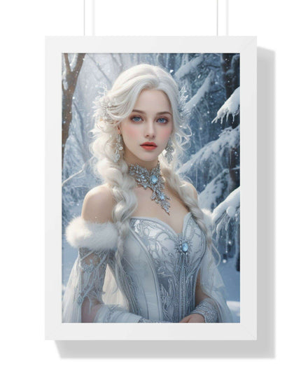 Winter Wonderland Puppy Framed Gaming Art - Sustainable Decor for Your Home