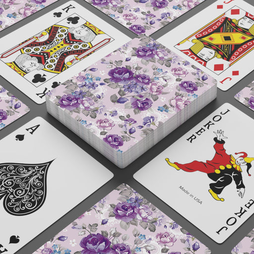 Retro Blossom Poker Deck - Vintage Floral Playing Cards for an Elevated Gaming Experience