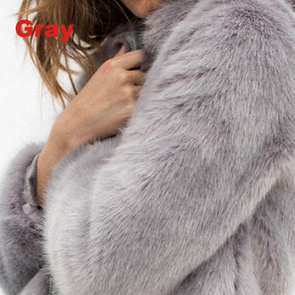 Peekaboo Studio Short Imitation Fox Fur Coat - Stylish & Warm
