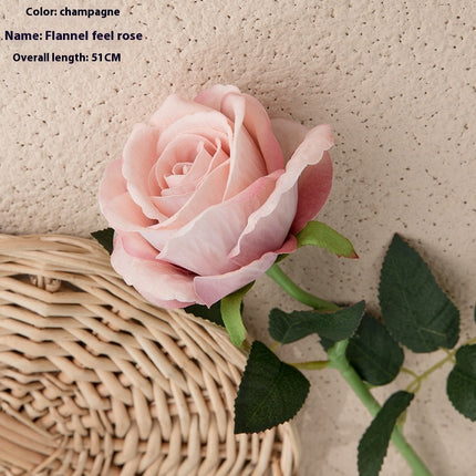 Peekaboo Studio Flannel Rose Artificial Flowers - Wedding & Home Decor