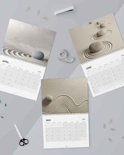 Zen Masterpieces 2024 Artistic Wall Calendar - Elevate Your Space with Elegance