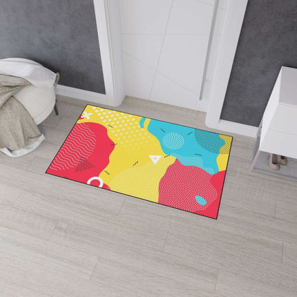 Elegant Geometric Area Rug with Stylish Black Trim by Elite House