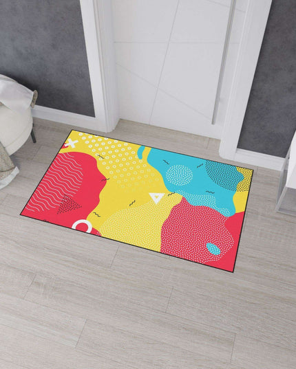 Elegant Geometric Area Rug with Stylish Black Trim by Elite House