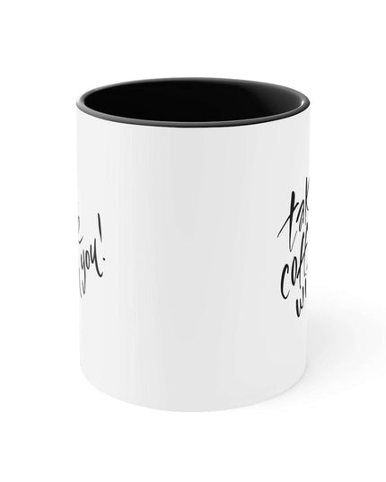 Sophisticated Two-Tone 11oz Custom Accent Coffee Mug for Elegant Mornings