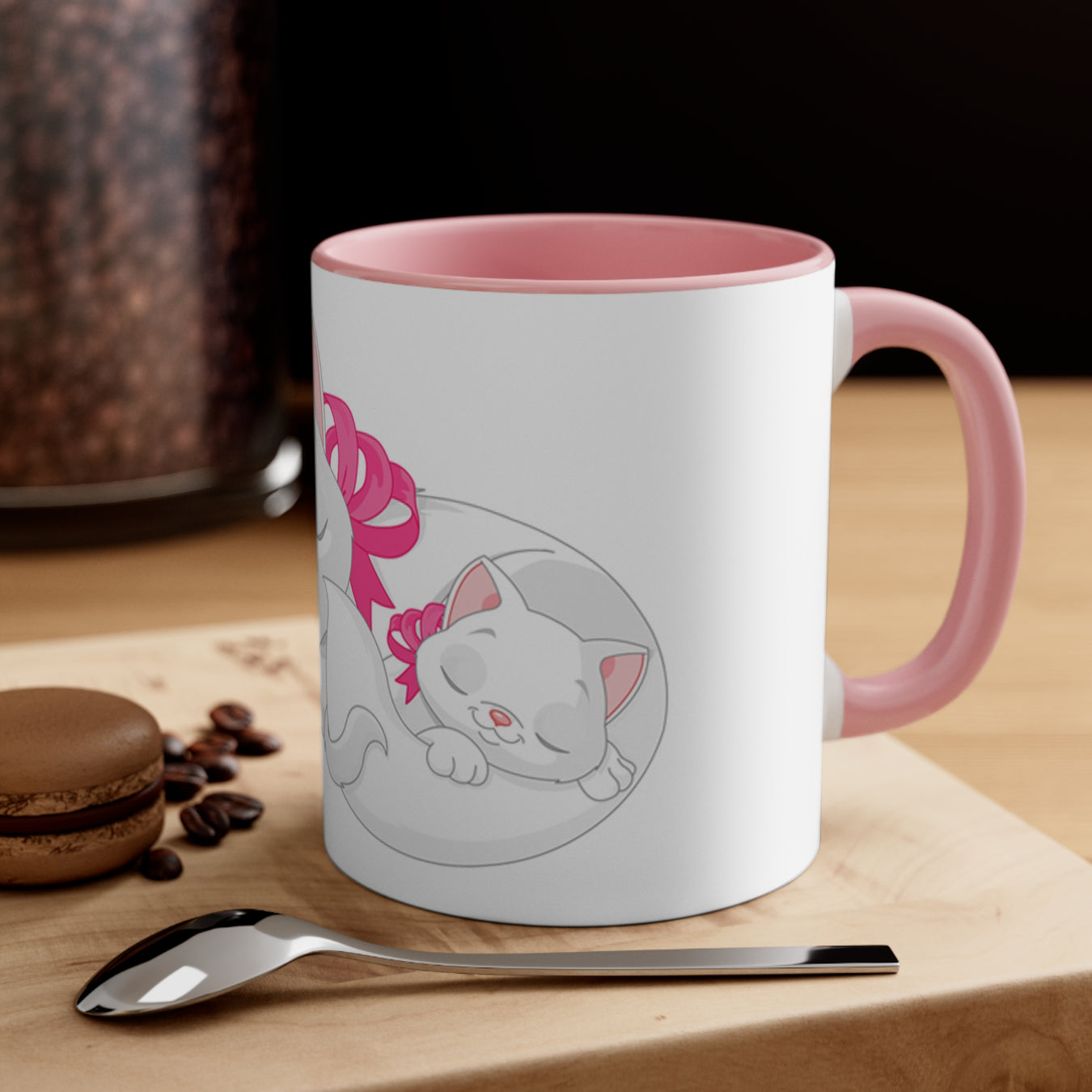 Elegant Two-Tone Cat Lover's Coffee Mug - Stylish 11oz Design
