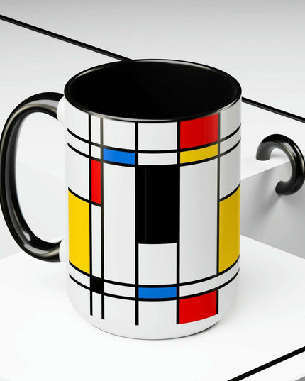 Sophisticated Dual-Tone Ceramic Coffee Cups - Morning Indulgence Series